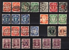 Danzig 1924 Konvolut + DM gestempelt
