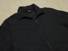 A.P.C. Vintage Wool Zip-Up Jacket Gray M 90s French Designer Outerwear