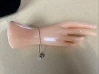 Vintage Puffy Heart Bracelet Silver tone Serpentine Chain 7" — photo 4