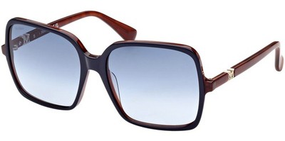 Max Mara Emme9 Women's Dark Blue Oversized Square Sunglasses - MM0037 92W 60