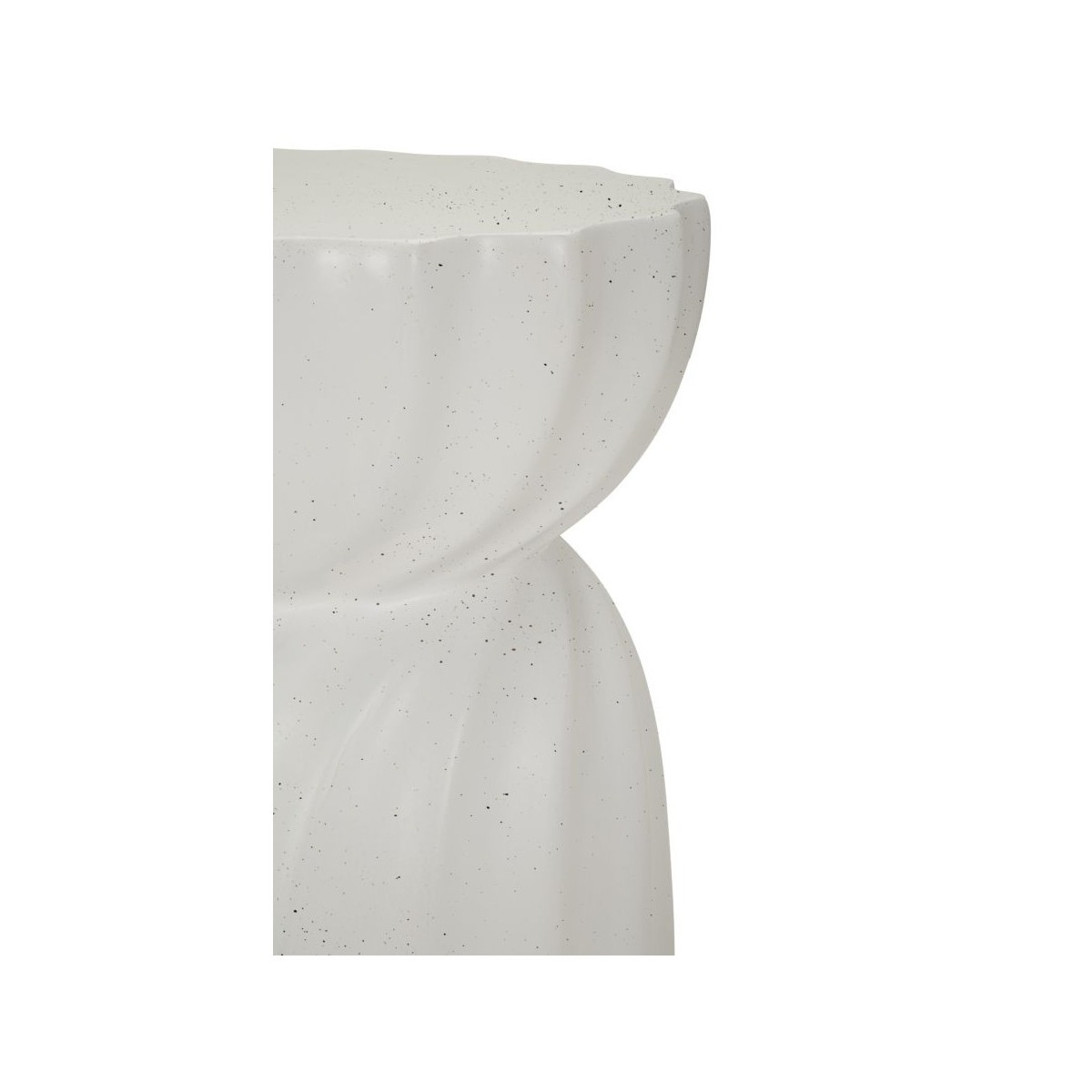 Table d'appoint Twisty blanche 47cm idéale près du canapé