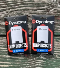Lot of 2 DYNATRAP Insect Trap Refills (Includes 6 Total Glue Card Refills)