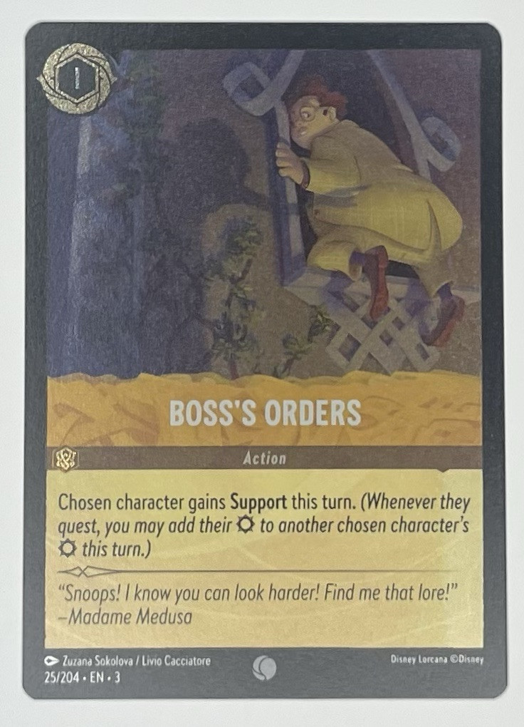 Boss's Orders 25/204 Cold Foil Inklands Disney lorcana NM
