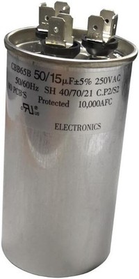 CBB65B Dual Run Capacitor 250VAC 250V AC 50/15uF 50+15 uF MFD C.P2/S2 40/70/21