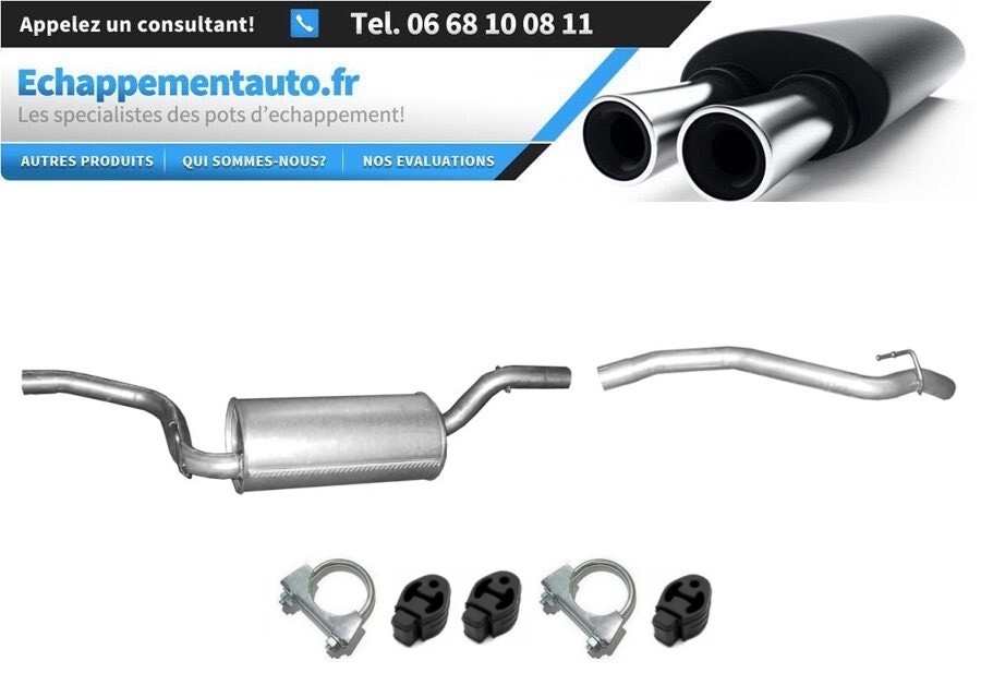 Échappement milieu et tube arrière pour Ford Focus MK2 1.6 1.8 2.0