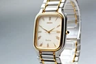 2000 Vintage SEIKO Dolce 8N41-5060 Quartz Gold & Silver Square Women's Watch