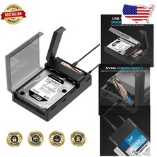 USB-C Docking Station: NVMe M.2 + SATA SSD/HDD Enclosure, 10Gbps, Clone