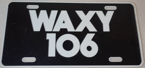 WAXY 106 South Florida Miami Rock Radio Station Original Vintage License Plate
