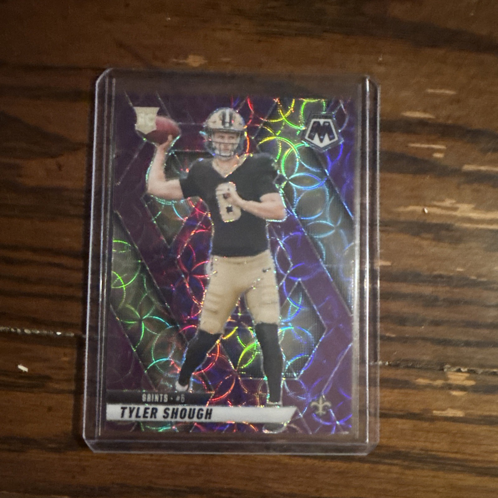 2025 Panini Mosaic Tyler Shough #312 Purple Scope prizm Rookie Card