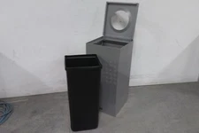 Rubbermaid Commercial Products FGSC14EPLSM 16 Gal Capacity Silver Trash Can