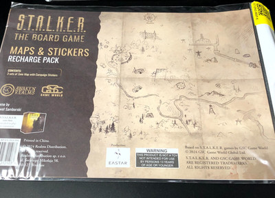 S.T.A.L.K.E.R. - Stalker the Board Game Awaken Realms - Maps & Stickers English
