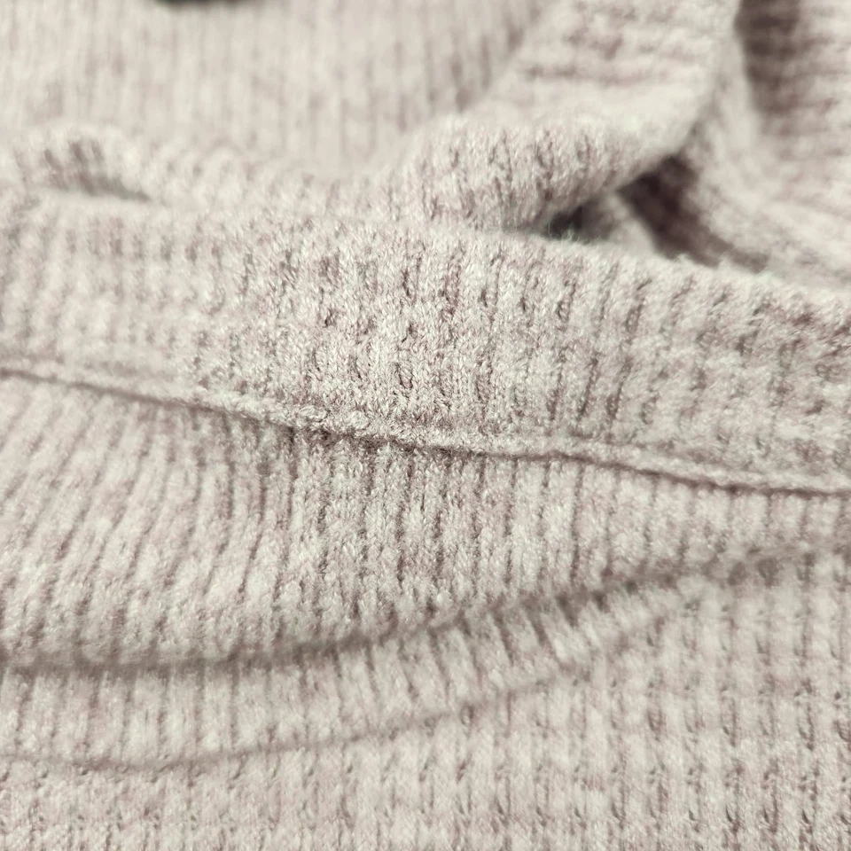 J Jill Wearever Collection Sweater Women 2X Purple Waffle Cowl Knit Boxy Fit - Image 3 of 4