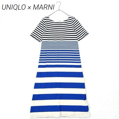 UNIQLO MARNI Marni Multi Striped Dress S Navy Blue Collaboration
