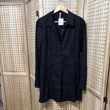 Free People Black Collared Dress