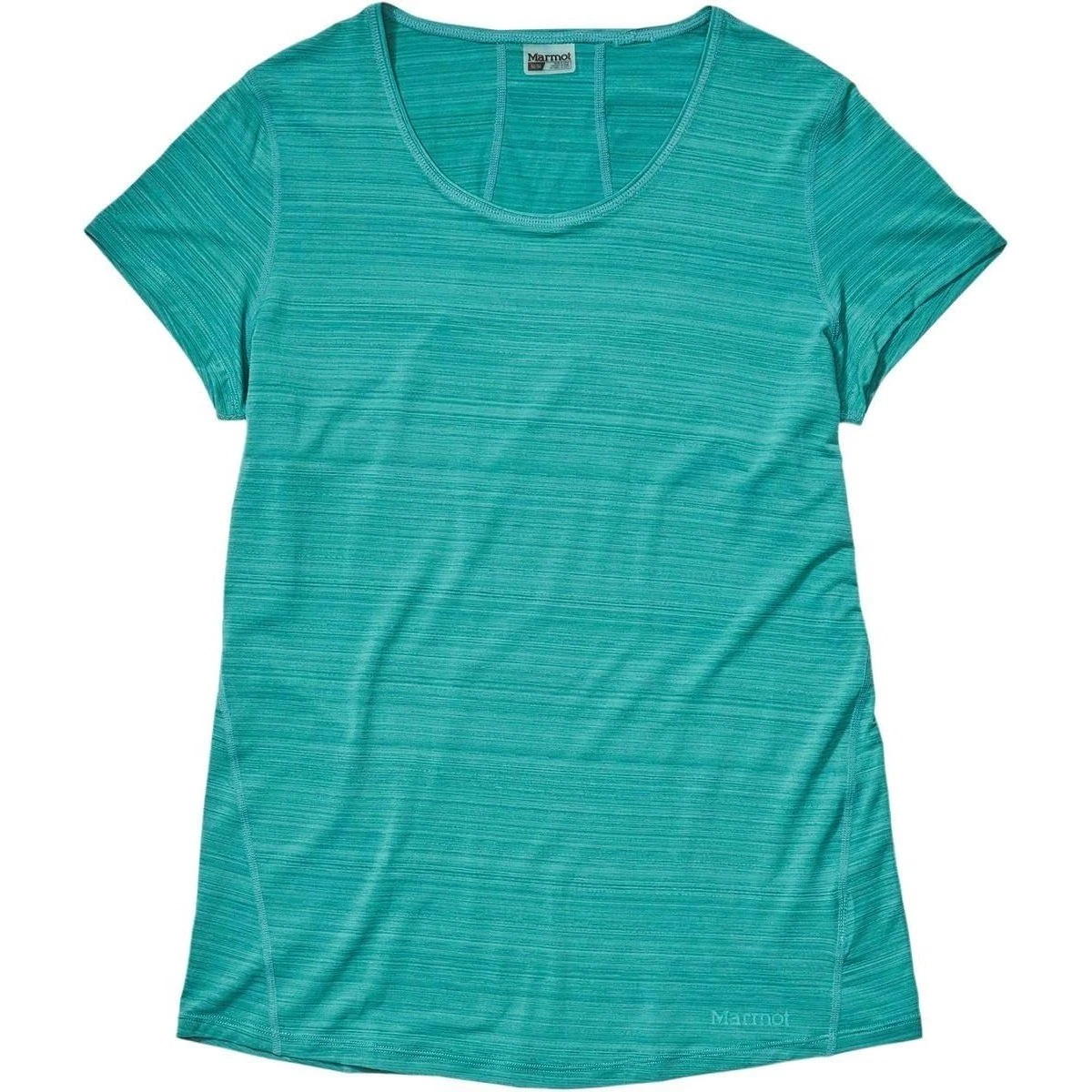 Marmot Aura Womens Short Sleeve Performance Athletic Shirt Teal Green Size L Top