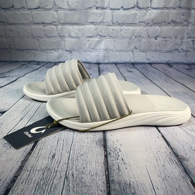 Olukai Komo Slide Sandals Mist Grey White Lightweight 10531  display picture 3