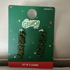 2ct Christmas Grinch Green Grinchy Charms for Bracelet Necklace Pendant New