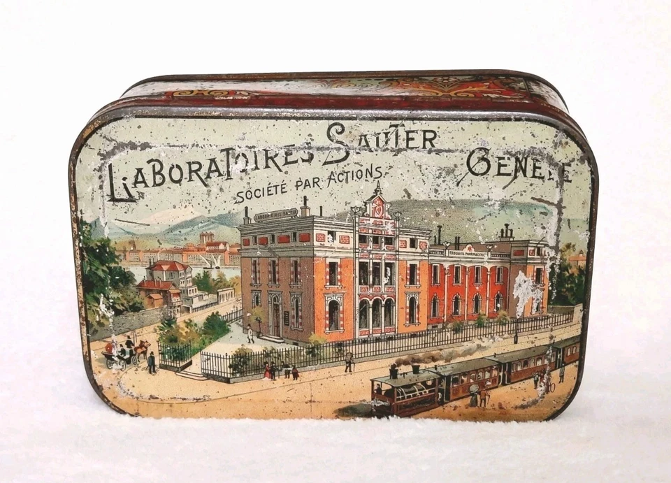 Blechdose um 1900 Albert Sauter Laboratoires - Bild 2 von 4