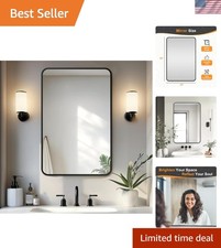 Bathroom Mirror Black Framed Vanity Mirror for Over Sink High-Definition Wall...