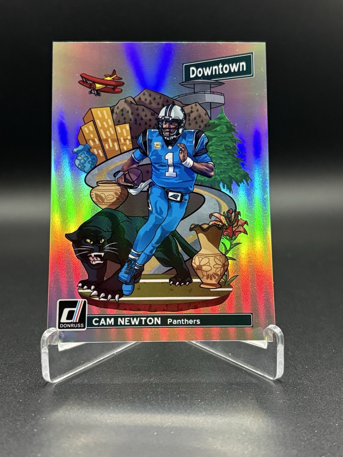 2018 Panini Donruss Cam Newton Downtown #DT-16 Carolina Panthers *RARE*