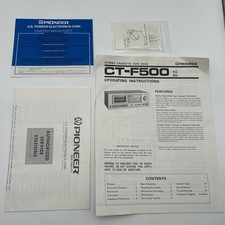 Pioneer CTF-500 Lettore Cassette Manuale del proprietario Originale