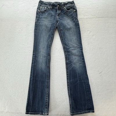 Buckle Miss Me Size 27x34 JP5474B2 Bootcut Denim Jeans Feathers Wings Y2K Goth