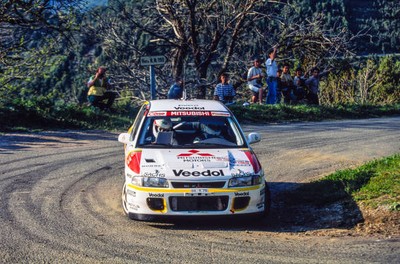 Isolde Holderied Christina Thorner Mitsubishi Lancer Tour de Corse- Old Photo