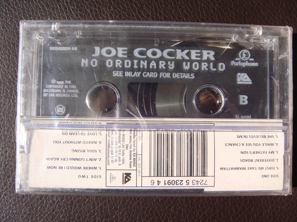 Joe Cocker - No Ordinary World AUDIO CASSETTE TAPE New, Sealed, BG edition Rare - Image 2 of 3