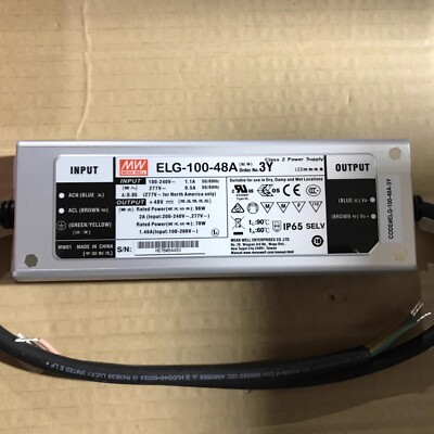 Meanwell ELG-100-48A-3Y Constant Current LED Waterproof Power Supply