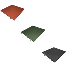 Pack of 4 Rubber Play Mat Tile Perfect for Children's Safe Areas Playgrounds 1m2