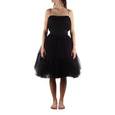 Lanvin Ete 2014 Womens Empire Waist A-Line Gown Black Silk Dress size 42 Rare