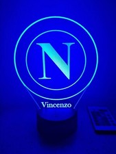 Lampada tavolo a led multicolore squadra  Napoli calcio personalizzata con nome