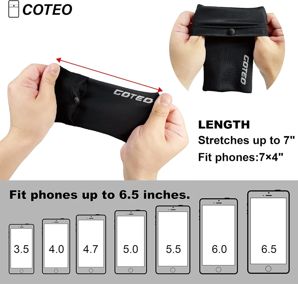 Armband für Handy zum Laufen Handyhalter Freisprech Handgelenk Geldbörse, Handgelenk - Bild 4 von 4