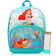The Little Mermaid Mini Backpack for Women - 10” Canvas Ariel Backpack wit