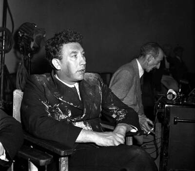 Frankie Howard on the set of the film A scream in the night 1950s Old Photo
