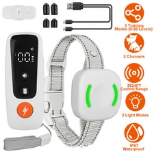 Waterproof 2624 FT Remote Dog Shock Training Collar Rechargeable Pet Trainer