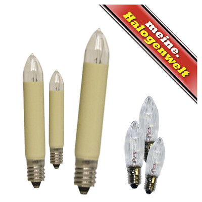 1x Topkerze Kleinschaftkerze Schaftkerze E10 5V 8V 12V 14V 16V 23V 34V 48 55V 3W