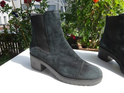 HOGAN by TOD`S TODS Dam Schuhe Chelsea Stiefel Wildleder Schwarz Italy Gr.40 TOP