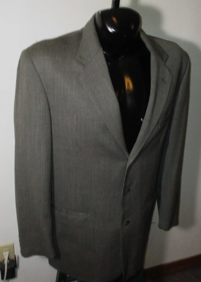 Traje de 2 piezas de lana marrón MODA MANCINI para hombre talla 46 largo, 34X32 Foto 4 de 4