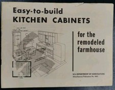Vtg 1950 USDA Misc Pub 680 Easy-to-build Kitchen Cabinets Remodeled Farmhouse