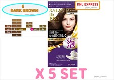 DARIYA SALON DE PRO FOAM HAIR COLOR EXTRA RICH FOR GRAY HAIR 6 DARK BROWN X 5