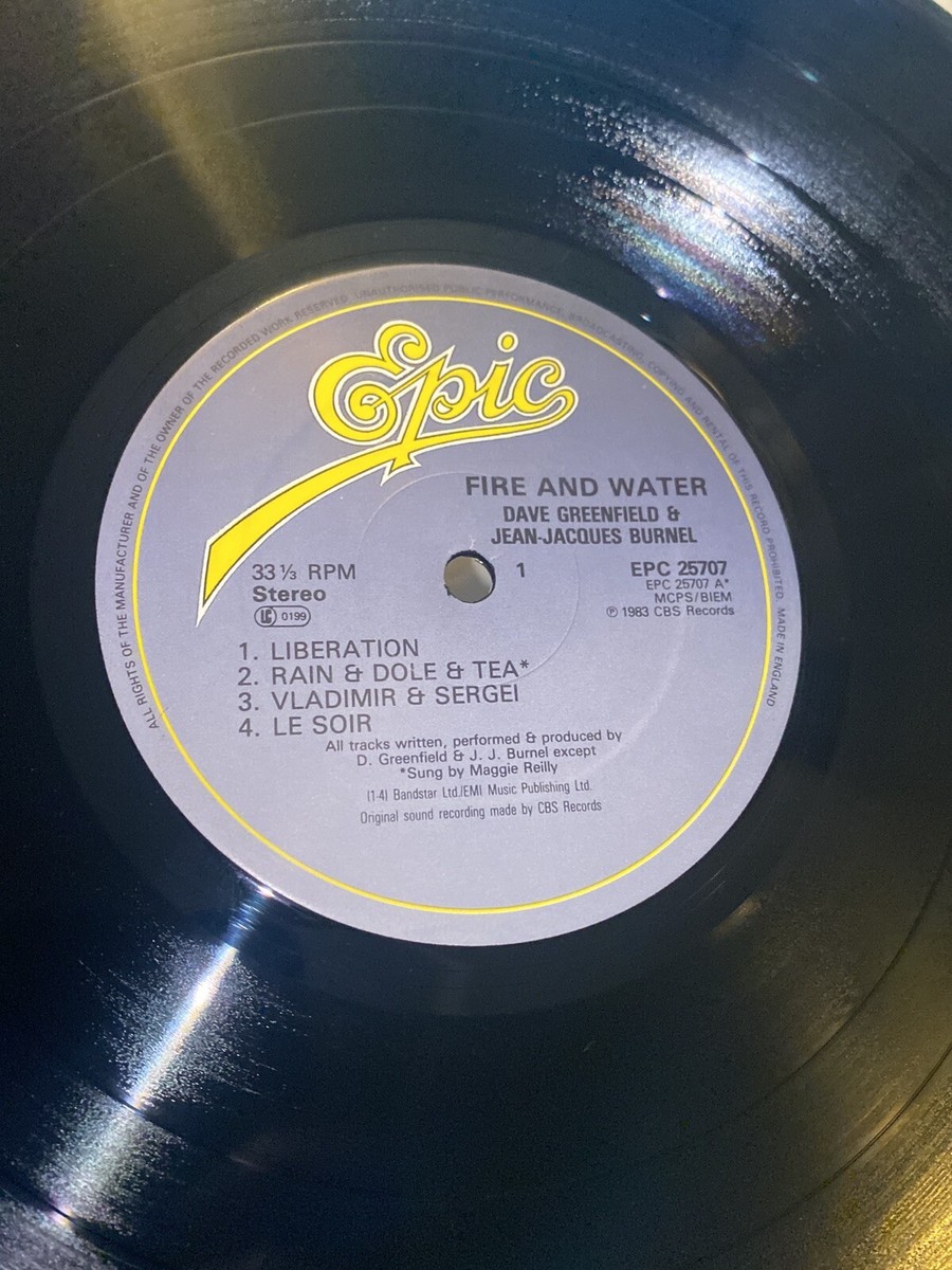 LP】「Fire&Water」-Dave Greenfield & Burnel DAVE GREENFIELD & J.J. BURNEL Fire & Water EPIC UK LP OST