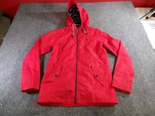 Gelert Rain Jacket Womens Us 4 Uk 8 Red Hooded Coast Waterproof Lightweight Zip