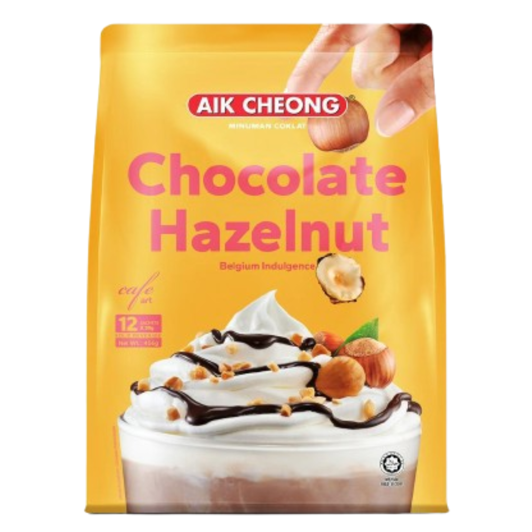 456g X4 PACKS Aik Cheong 3 in 1 Cafe Art Series Chocolate Hazelnut