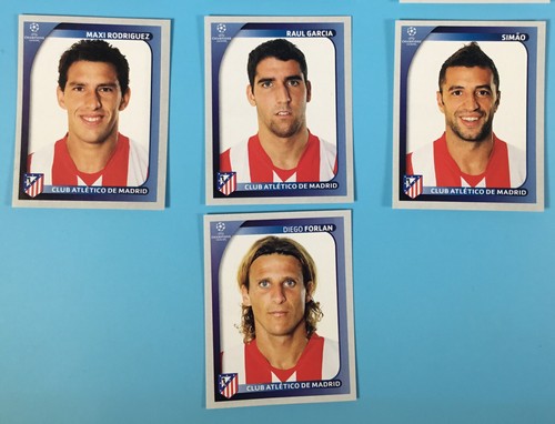 Ath Madrid Panini 2008/09 UEFA Champions League Complete 17 Stickers Base Set - Picture 4 of 6