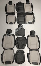 2015-20 Ford F150 Supercrew Xlt Katzkin Leather Seat Covers Limited Black Gray