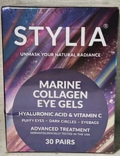 30 Pairs Marine Collagen Under Eye Gels Pads for Puffiness & Dark Circles 02/27