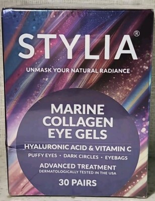 30 Pairs Marine Collagen Under Eye Gels Pads for Puffiness & Dark Circles 02/27