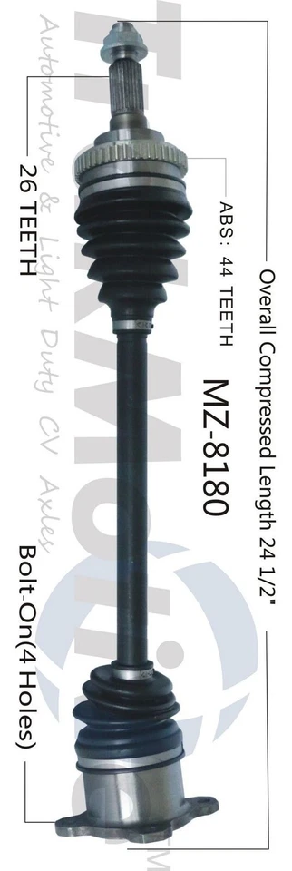 Eje CV SurTrack MZ8180 para Mazda Miata 94-95 transmisión trasera izquierda o paso derecho Foto 2 de 4