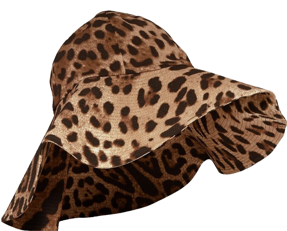 DOLCE & GABBANA Leopard Print Beach Sun HAT Size: 56 | eBay
